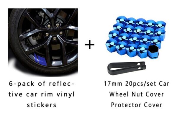 Reflective vinyl rim stickers