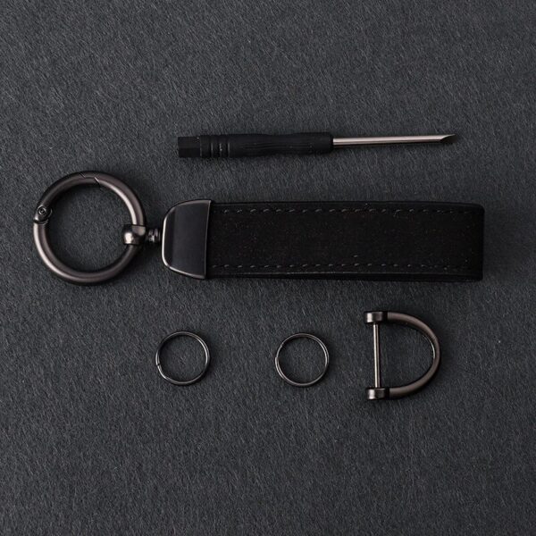 Suede Metal Buckle Keychains